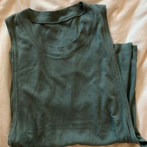 Alo yoga sage green ribbed tank top